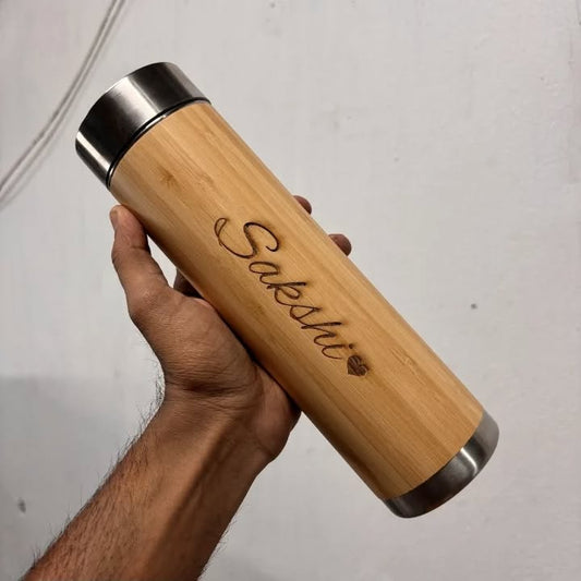 Eco-Chic 700ml Bamboo Wooden Flask | Insulated & Sustainable